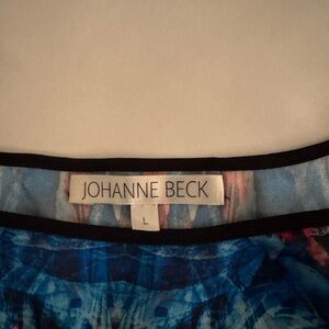 Johanne Beck Blue Patterned mini dress